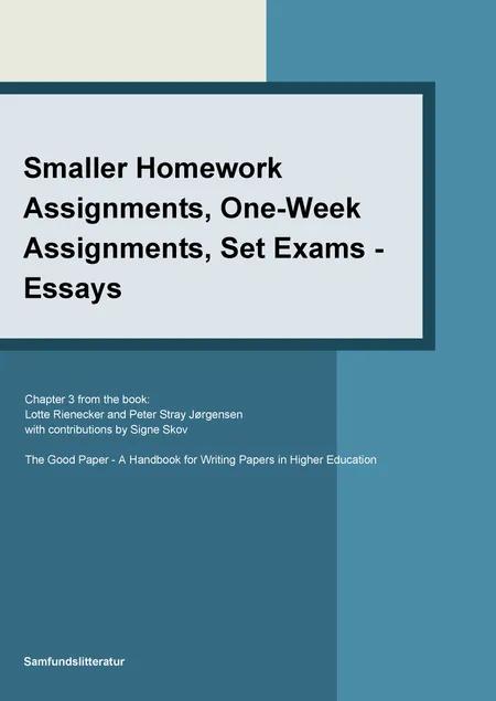 Smaller Homework Assignments, One-Week Assignments Set Exams - Essays af Lotte Rienecker