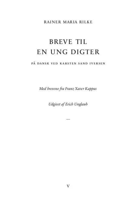 Breve til en ung digter af Rainer Maria Rilke