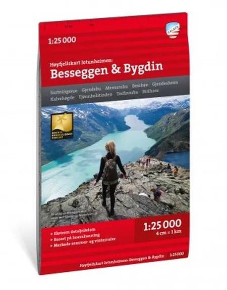 Høyfjellskart Jotunheimen : Besseggen & Bygdin 1:25 000 af Calazo