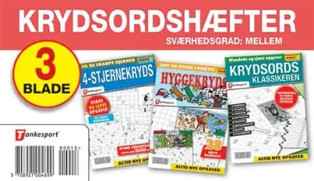 Krydsords samleposer med 3 blade. Sværhedsgrad MELLEM *** af Keesing/Tankesport