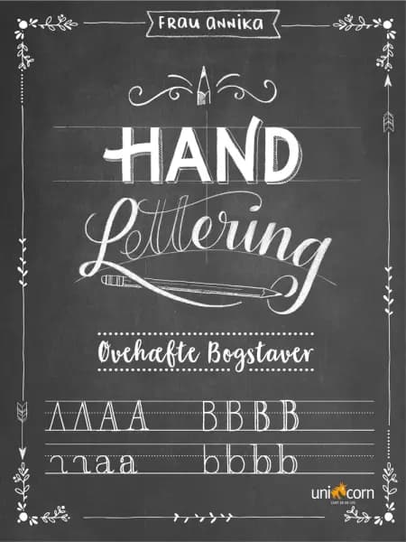 Hand Lettering Øvehæfte Bogstaver af Frau Annika
