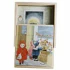 Lilla Kottten 4 træpuslespil i trææske - Pigga af Hjelm Förlag