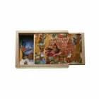 Ludde 4 træpuslespil i trææske - Ludvig af Hjelm Förlag