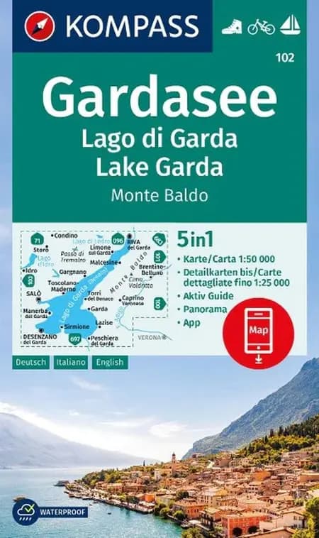 Gardasee, Lago di Garda, Lake Garda, Monte Baldo af Mair-Dumont/Kompass