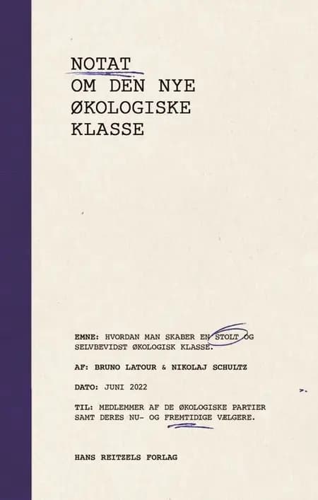Notat om den nye økologiske klasse af Bruno Latour
