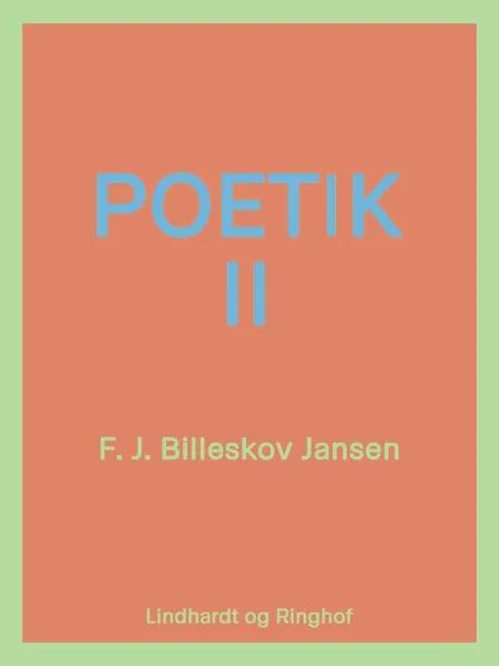 Poetik bind 2 af F. J. Billeskov Jansen