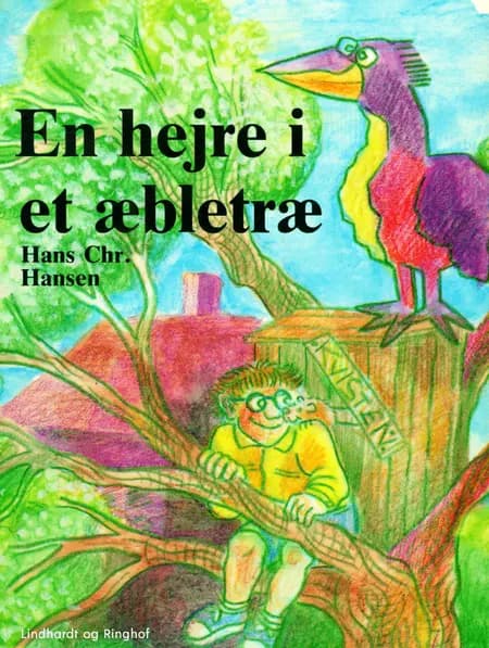 En hejre i et æbletræ af Hans Christian Hansen