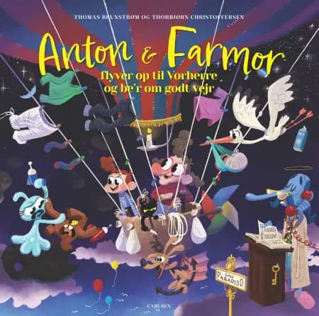 Anton og farmor flyver op til Vorherre og be'r om godt vejr af Thomas Brunstrøm