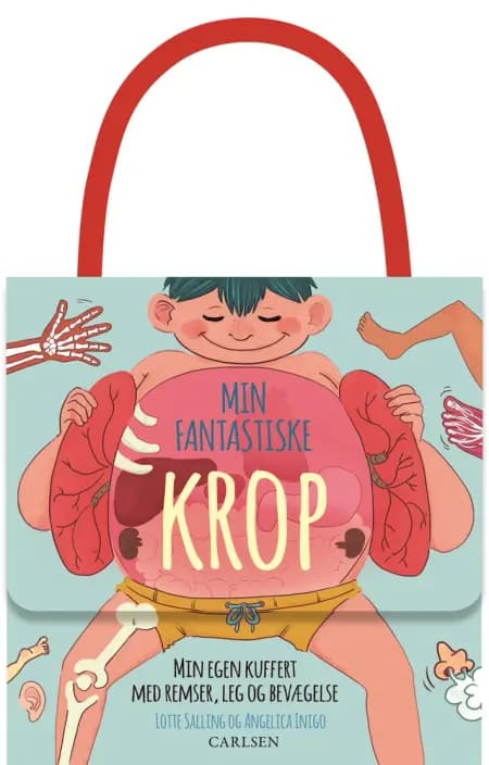 Min fantastiske krop - Min egen kuffert med remser, leg og bevægelse af Lotte Salling