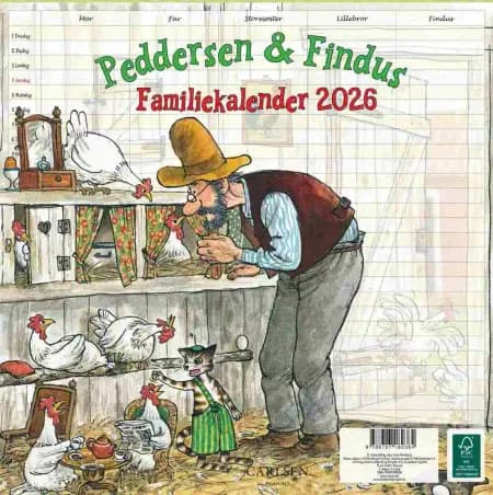 Peddersen & Findus - familiekalender 2026 af Sven Nordqvist