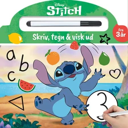 Disney - Stitch - Skriv og visk ud (papbog med ikke-permanent pen)