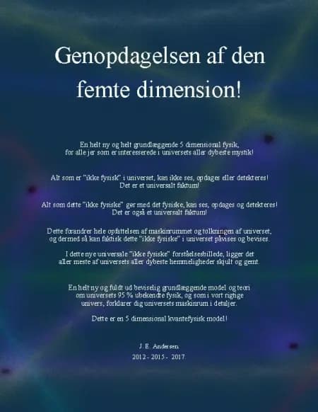 Genopdagelsen af den femte dimension! af J. E. Andersen