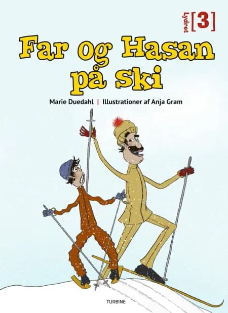 Far og Hasan på ski af Marie Duedahl