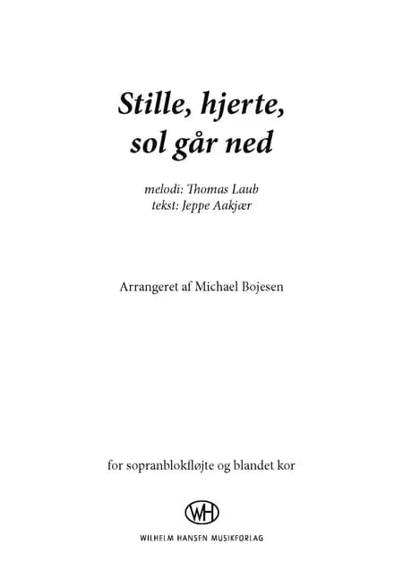 Stille hjerte, sol går ned af Jeppe Aakjær
