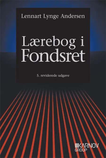 Lærebog i Fondsret af Lennart Lynge Andersen