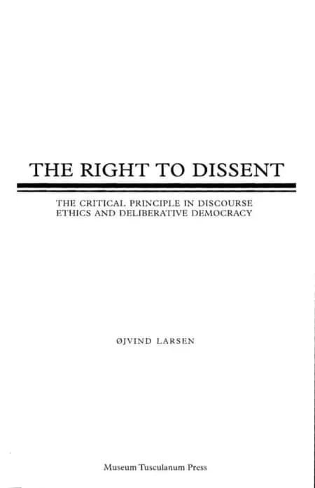 The Right to Dissent af Øjvind Larsen