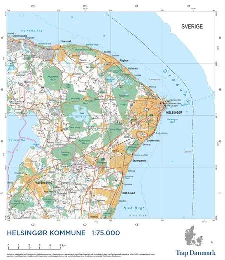 Trap Danmark: Kort over Helsingør Kommune af Trap Danmark