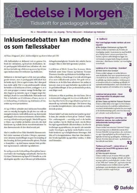 Ledelse i Morgen, Nr. 2. November 2021 af Klaus Majgaard Majgaard