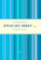 Hvad jeg skrev af Geert Hallbäck