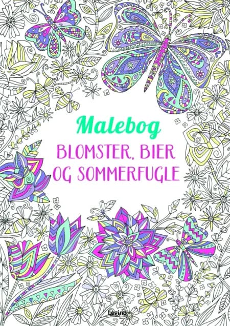 Malebog: Blomster, bier og sommerfugle