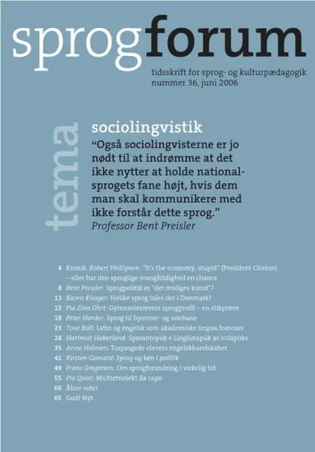 Sociolingvistik af Bettina Brandt-Nilsson