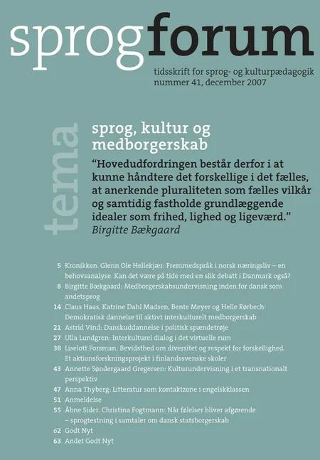 Sprog, kultur og medborgerskab af Lise Jeremiassen