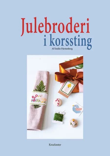 Julebroderi i korssting af Emilie Fürstenberg