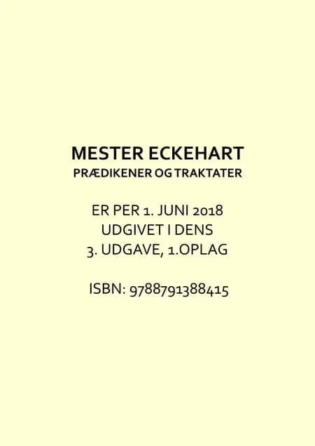 Prædikener og traktater af Mester Eckhart