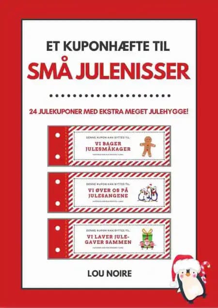 Et kuponhæfte til små julenisser af Lou Noire