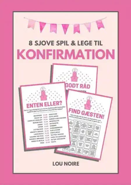 8 sjove spil og lege til konfirmation - pink af Lou Noire