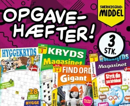 Krydsord, Sudoku og Find Ord Samleposer Sværhedsgrad: MELLEM/B af Keesing/Tankesport