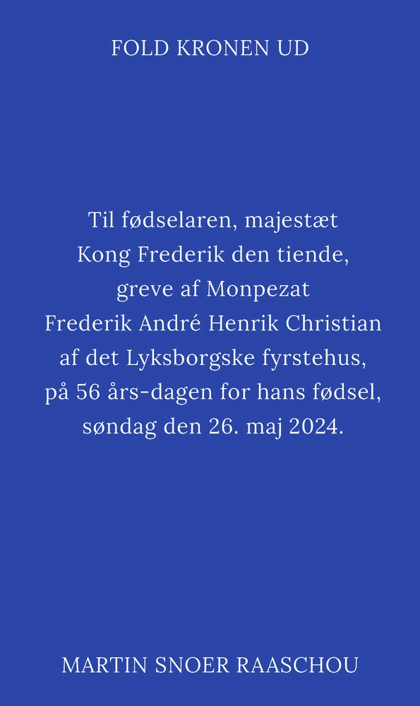 Fold kronen ud af Martin Snoer Raaschou