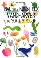 Mal selv kunst med vandfarver og sorte streger af Karoline Dahrling Hughes
