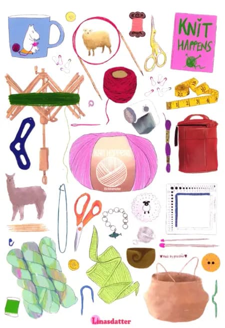 Knit Happens strikkenoter af Karoline Dahrling Hughes