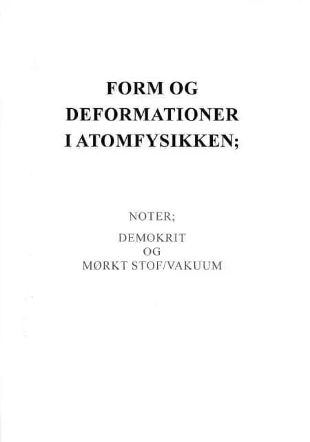 FORM OG DEFORMATION af Jan AIST Olsen