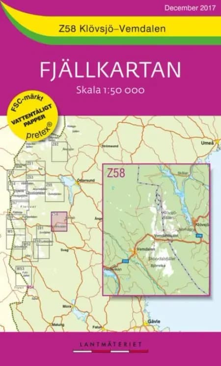 Klövsjö - Vemdalen af Lantmäteriet