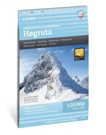 Høyfjellskart Jotunheimen : Høgruta : Gjendesheim Bessheim Memurubu Glitterheim Spiterstulen Liervassbu Krossbu af Calazo