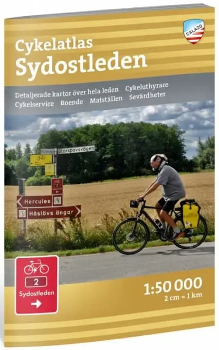 Cykelatlas Sydostleden 1:50 000 af Caroline Alesmark