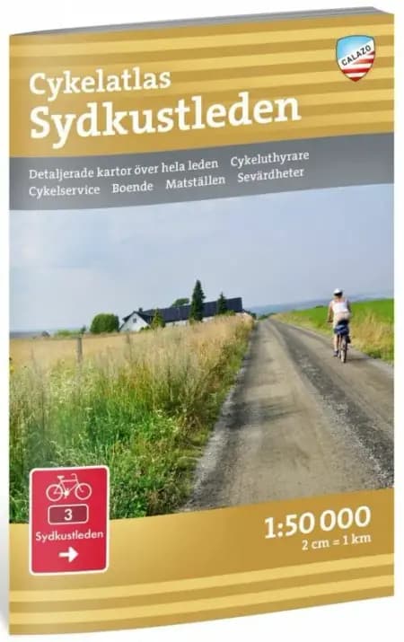 Cykelatlas Sydkustleden 1:50 000 af Caroline Alesmark